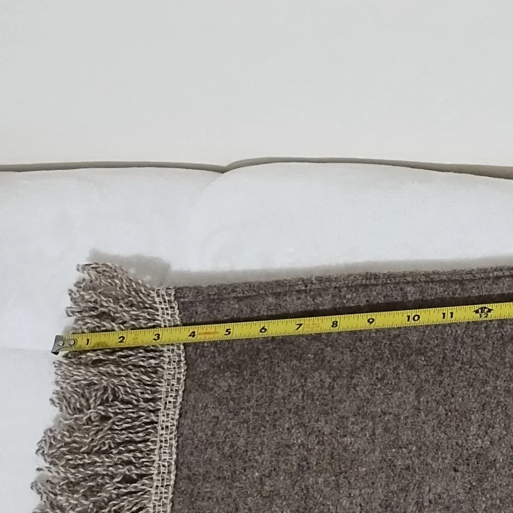 Wool Fringe Shawl  One Size - Picture 8 of 12